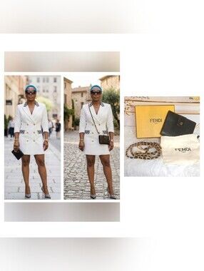 FENDI Leather Wallet w/Dust Bag & Box